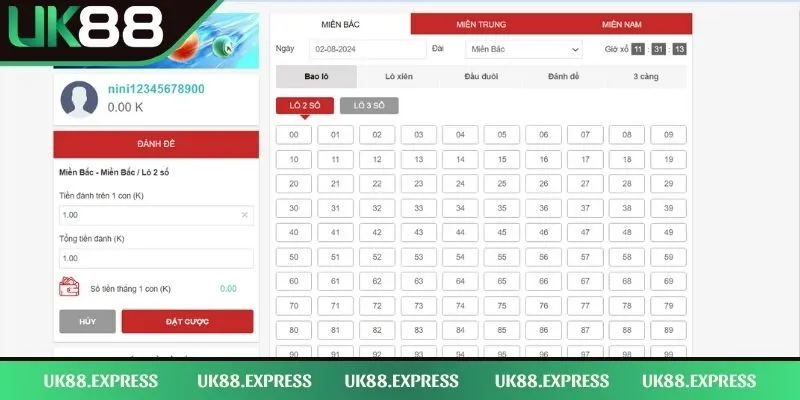 Lô đề UK88 Quay Mỗi Ngày Thần Tốc, Tỷ Lệ Thưởng Siêu Cao 2 Lô đề UK88 hình thức truyền thống