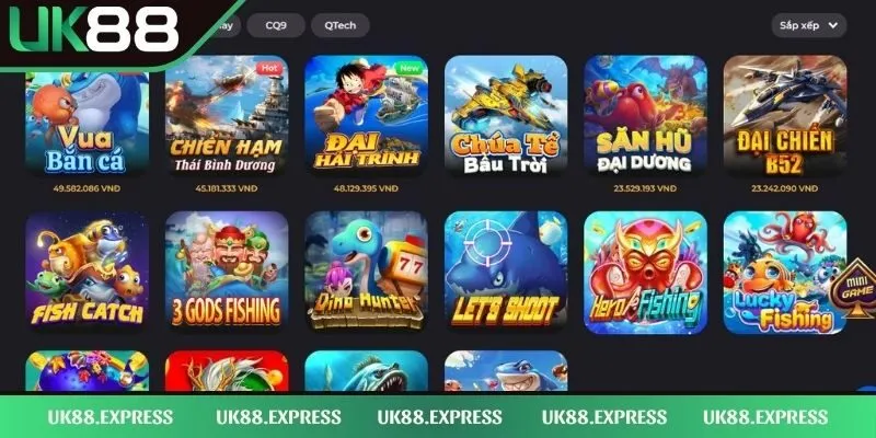 Bắn Cá UK88 - Sảnh Giải Trí Online Độc Đáo Năm 2024 2 Các ưu điểm đặc biệt trong chuyên mục bắn cá trực tuyến