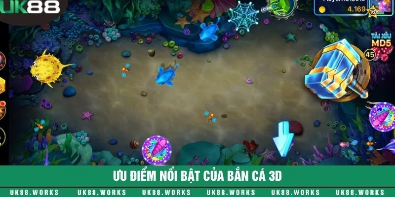 Khám phá thế giới đại dương độc đáo trong Bắn cá đổi thưởng 3D 2 Những ưu điểm khi chơi bắn cá
